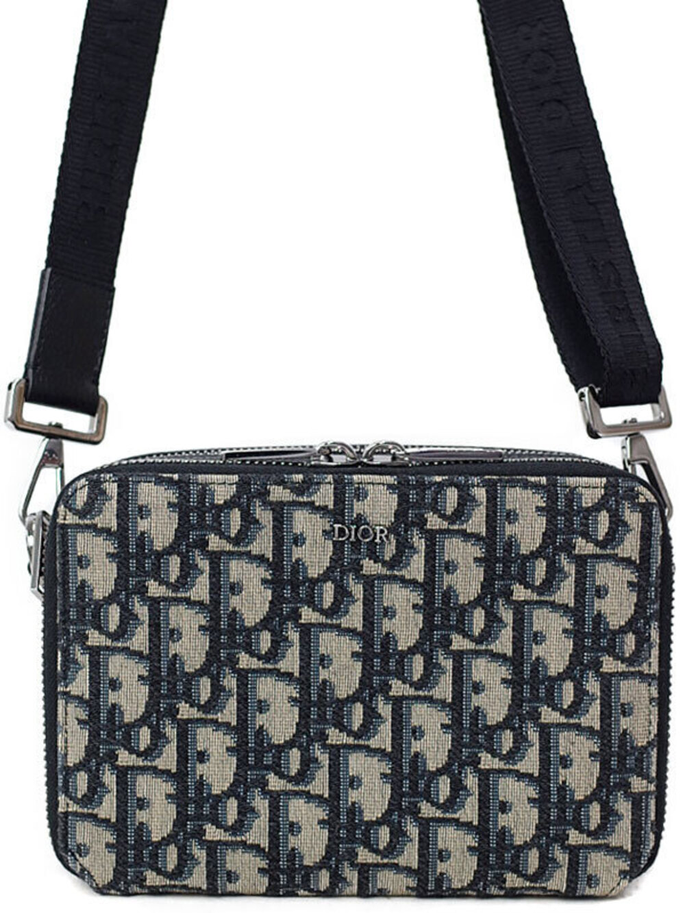 Christian Dior Oblique Strap Pouch Clutch Shoulder Bag
